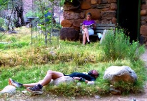 Luis laying in some lady's front lawn...dirtbag.