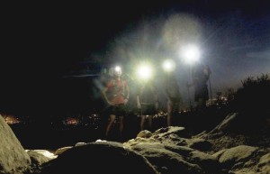 Nine Trail Runners After Dark