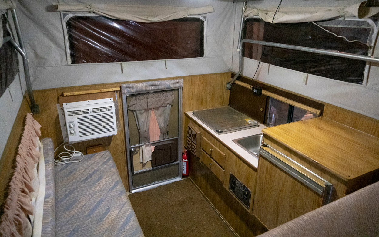 BEFORE - Slide in pop up truck camper - SunLite