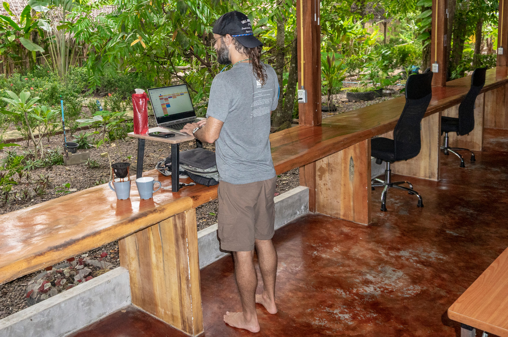 Working at KoHub on Koh Lanta